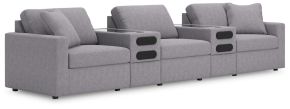 Signature Design by Ashley® 92104S15 Modmax - 5-Piece Sectional With Audio System Console - Granite