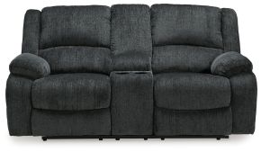 Ashley Furniture 7650494 Draycoll - DBL Rec Loveseat w/Console - Dark Gray
