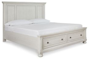 Ashley Furniture B742B24 Robbinsdale - Queen Panel Storage Bed - Antique White