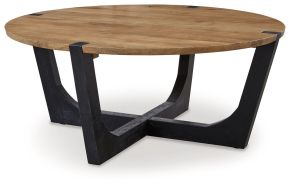 Ashley Furniture T726-8 Hanneforth - Round Cocktail Table - Brown