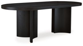 Signature Design by Ashley® D821-25 Rowanbeck - Oval Dining Room Table - Black