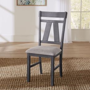 Liberty Furniture 116GY-C2501S Lawson - Splat Back Side Chair (RTA) - Dark Gray