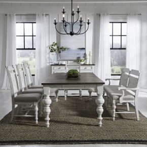 Liberty Furniture 237-DR-6RTS River Place - 6 Piece Rectangular Table Set - White