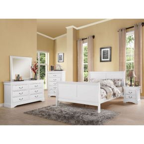 ACME 24500Q Louis Philippe III - Queen Bed - White - 47"