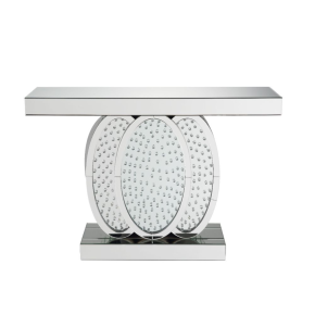 ACME 90320 Nysa - Accent Table - Mirrored & Faux Crystals - 32"