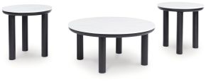 Signature Design by Ashley® T159-13 Xandrum - Black / White - Occasional Table Set (Set of 3)