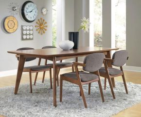 CoasterEveryday 105351-S5 Malone - 5 Piece Rectangular Dining Table Set - Dark Walnut