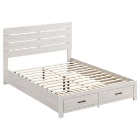 CoasterEveryday 207050Q Brantford - Wood Queen Storage Panel Bed - Coastal White