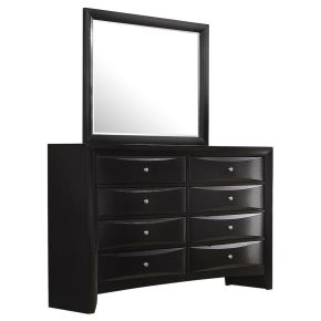 CoasterEssence 200703M Briana - 8-Drawer Dresser With Mirror - Black