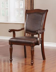 Furniture of America CM3453AC-2PK Sylvana - Arm Chair (Set of 2) - Brown Cherry / Espresso