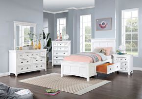Furniture of America CM7413WH-T-BED Castile - Twin Bed - White