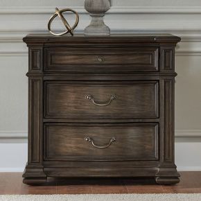 Liberty Furniture 765-BR62 Provence Park - Bedside Chest With Charging Station - Brown