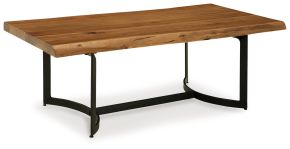 Signature Design by Ashley® T872-1 Fortmaine - Brown / Black - Rectangular Cocktail Table