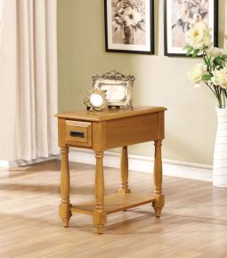 ACME 80510 Qrabard - Accent Table - Light Oak