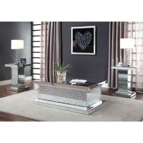 ACME 81410 Nysa - Coffee Table - Mirrored & Faux Crystals - 18"