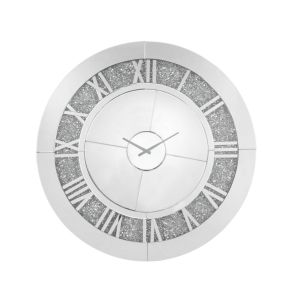 ACME 97723 Noralie - Wall Clock - Mirrored & Faux Diamonds - 39"