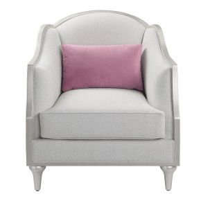 ACME LV01501 Kasa - Chair With Pillow - Beige Linen & Champagne