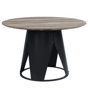 ACME DN01948 Zudora - Round Dining Table - Antique Oak & Black
