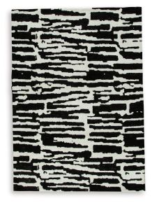 Signature Design by Ashley® R406762 Bramshaw - 5' x 7' Rug - Black / Ivory