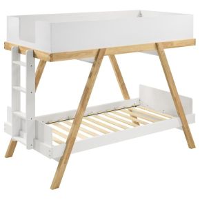 Coaster Fine Furniture 460570T Frankie - Wood Twin Over Twin Bunk Bed - White And Natural