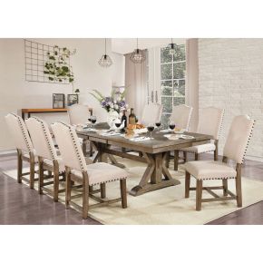 Furniture of America CM3014T-TABLE Julia - Dining Table - Light Oak / Beige