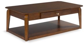 Signature Design by Ashley® T596-1 Trenmour - Rectangular Cocktail Table - Medium Brown