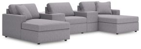 Signature Design by Ashley® 92104S44 Modmax - 5-Piece Pit Sectional With Storage Consoles - Granite