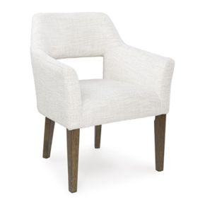 Benchcraft® D863-02A Marxmore - Dining Upholstered Arm Chair (Set of 2) - Beige / Brown