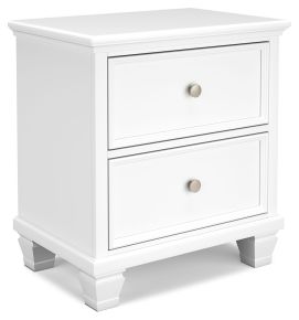 Ashley Furniture B680-92 Fortman - Two Drawer Night Stand - White