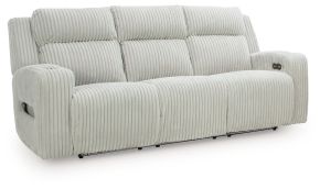 Ashley Furniture PC6420315 Forest Lake - Power Reclining Sofa With Adj Headrest - Alloy