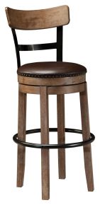 Signature Design by Ashley® D542-130 Pinnadel - Tall UPH Swivel Barstool - Light Brown