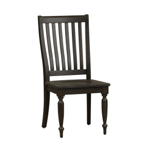 Liberty Furniture 879-C1500S Harvest Home - Slat Back Side Chair - Black