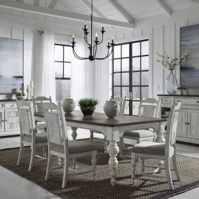 Liberty Furniture 237-DR-7RLS River Place - 7 Piece Rectangular Table Set - White