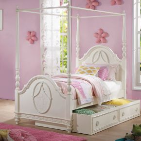 ACME BD02259F Dorothy - Full Post Bed - Ivory