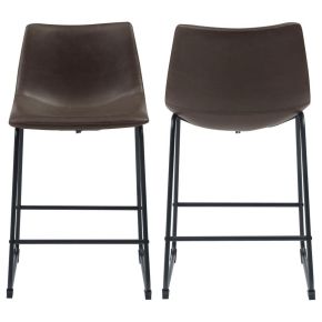 CoasterEveryday 102535 Michelle - Upholstered Counter Chair (Set of 2) - Brown