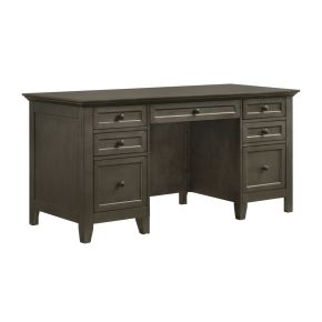 Intercon SM-HO-6230ED-GRY-C San Mateo - 62" Executive Desk - Gray