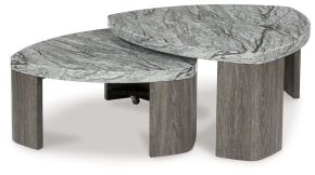 Signature Design by Ashley® T600-0 Surmour - Stacked Cocktail Table - Gray / Brown