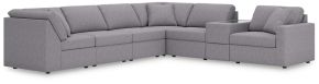 Signature Design by Ashley® 92104S32 Modmax - 7-Piece Sectional With Storage Console And Raf Corner Chair - Granite