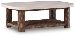 Ashley Furniture PCP610-701 Dolan Creek - Rectangular Cocktail Table - Beige / Brown