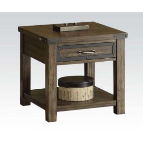 ACME 82282 Kailas - End Table - Weathered Dark Oak