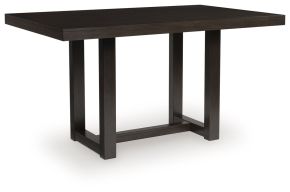 Signature Design by Ashley® D618-13 Neymorton - Rectangular Dining Room Counter Table - Dark Grayish Brown