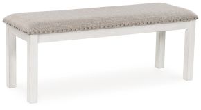 Ashley Furniture D642-00 Robbinsdale - Large Upholstered Dining Room Bench - Antique White