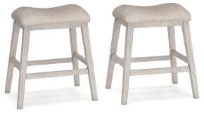 Signature Design by Ashley® D394-024 Skempton - Upholstered Stool (Set of 2) - White