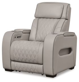 Signature Design by Ashley® U2710513 Boyington - Gray - Power Recliner/Adj Headrest