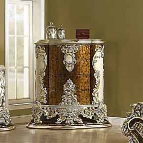 ACME BD20006 Desiderius - Chest - Antique Gold & Hand Painted Brown