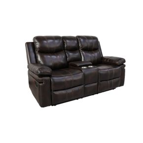 New Classic U6023-25-BRN Kellen - Console Loveseat With Dual Recliners - Brown