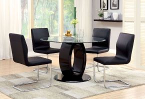 Furniture of America CM3825BK-RT-TABLE Lodia - Round Table - Black
