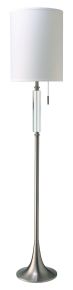 Furniture of America L731182F Aya - Floor Lamp - White / Silver