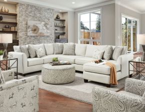 Furniture of America SM8188-SECT Pocklington - Sectional - Ivory