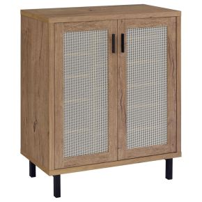 Coaster Fine Furniture 950421 Teller - 2-Door Shoe Storage Cabinet - Natural Oak